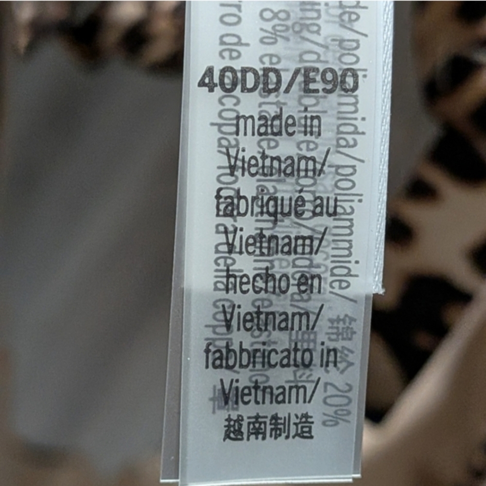 Victoria's Secret Twist Front Bikini & Side Tie Bottoms In Leopard 40DD XXL Set - Picture 6 of 12